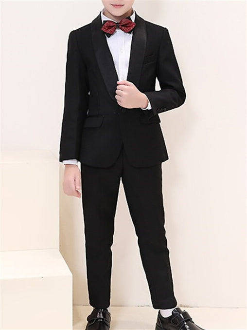 Ensemble Blazer et Pantalon pour Garçon Ensemble Formel Tenue à Manches Longues 5 Pièces 3-13 Ans Ensembles de Costumes de Mariage pour Garçon