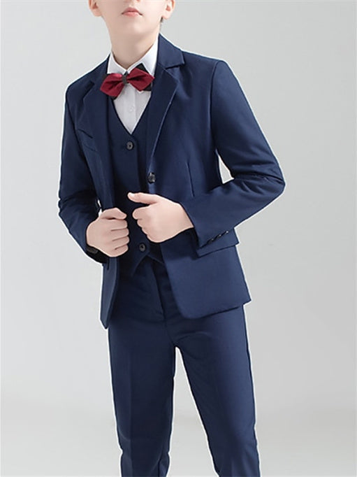 Ensemble de Vêtements pour Garçons, Costume et Blazer, 5 Pièces, Manches Longues, pour Mariage