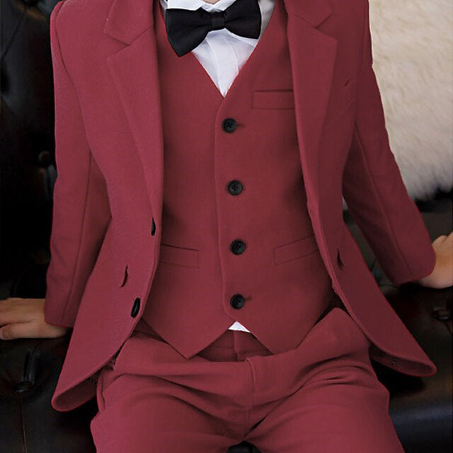 Ensemble de Vêtements pour Garçons, Costume et Blazer, 5 Pièces, Manches Longues, pour Occasions Spéciales, Mariage
