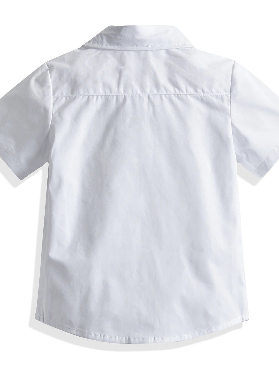 Ensemble de Vêtements de Costume et de Blazer pour Garçons à Manches Courtes Ensembles de Costumes de Mariage de Base pour Tout-Petits D'Été