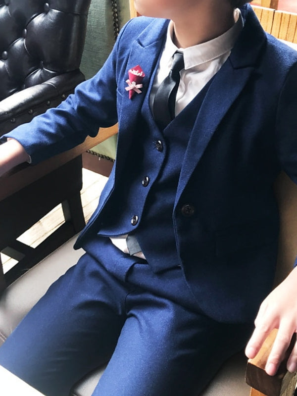 Ensemble de Vêtements pour Garçons, Costume et Blazer, 3 Pièces, Débardeur, Pantalon, Manches Longues, Ensembles de Costume de Mariage