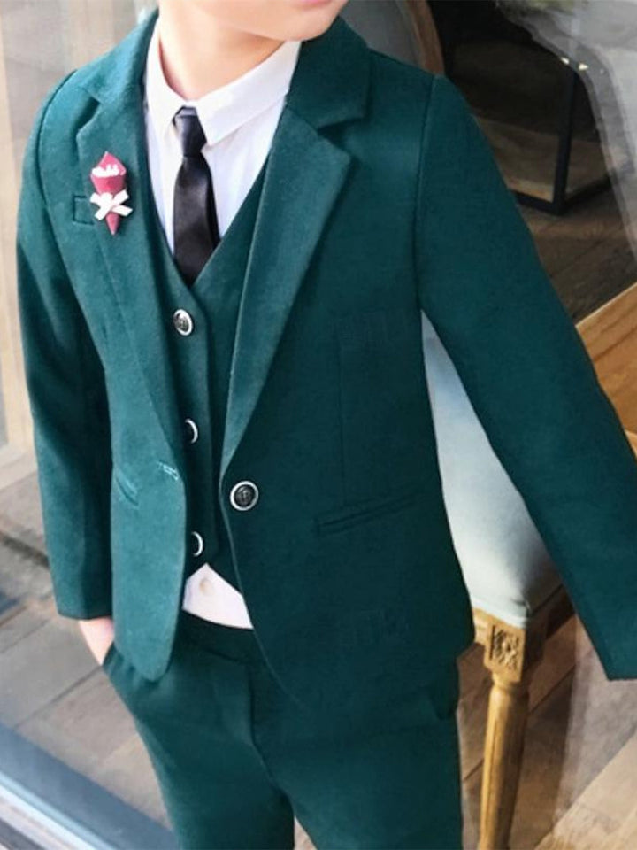 Ensemble de Vêtements pour Garçons, Costume et Blazer, 3 Pièces, Débardeur, Pantalon, Manches Longues, Ensembles de Costume de Mariage