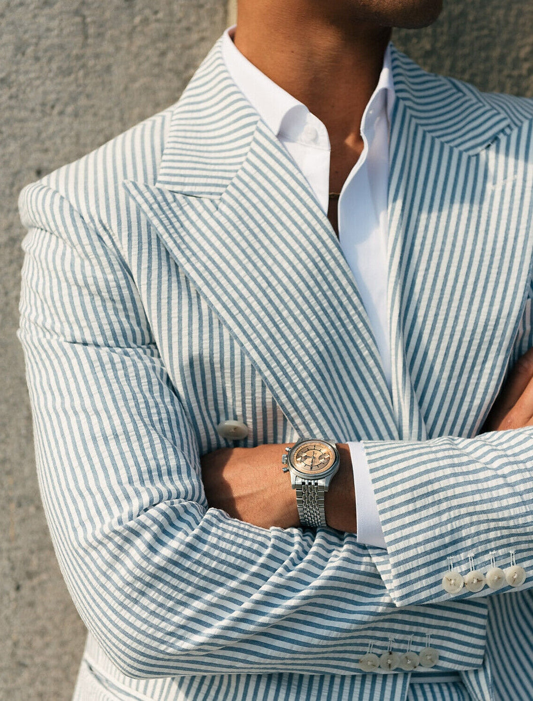Costumes de Mariage de Plage 2 Pièces à Coupe Ajustée pour Hommes, Croisés, à Six Boutons