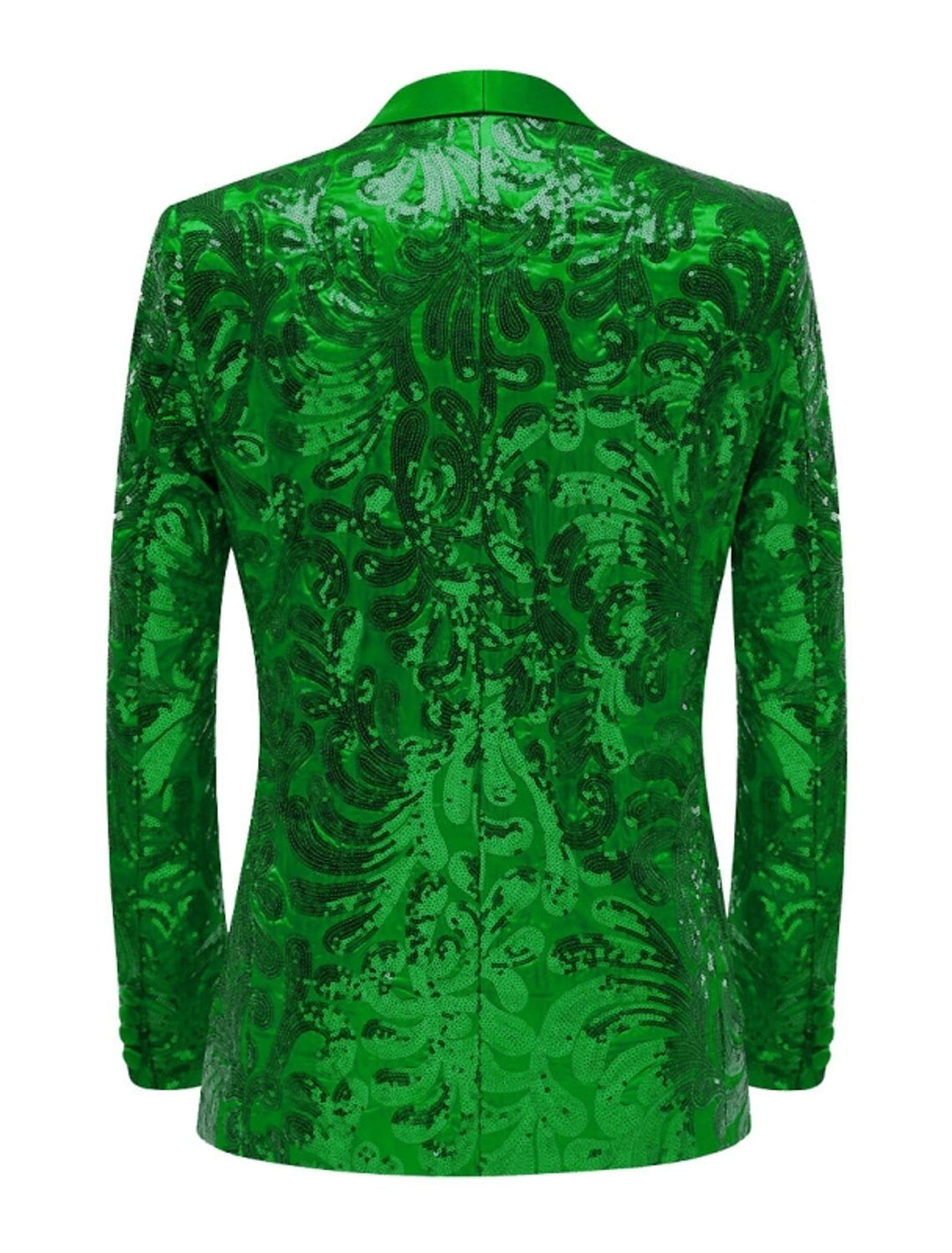 Veste de Soirée à Paillettes à Un Bouton et à Simple Boutonnage pour Homme, Coupe Ajustée, Rouge, Or, Vert