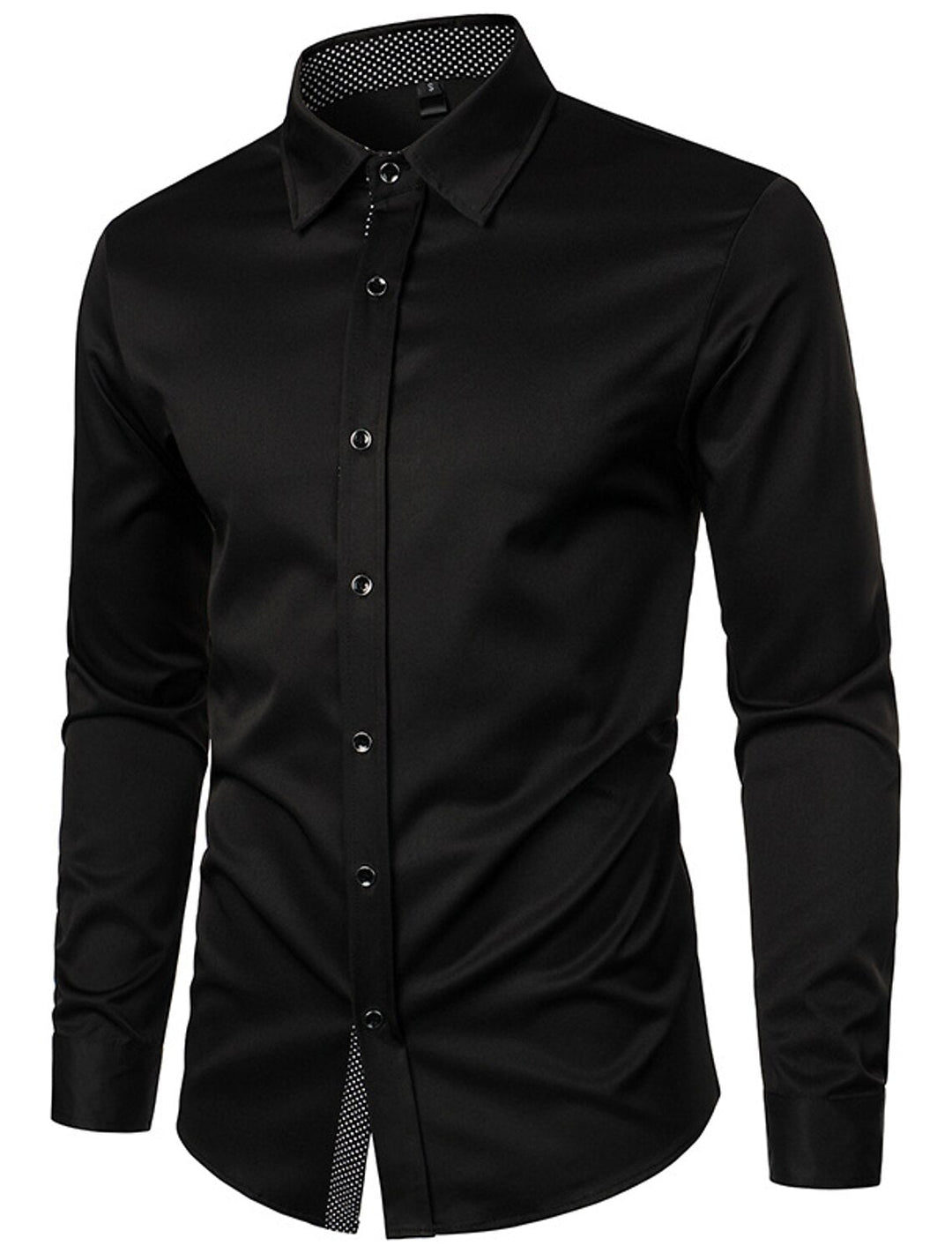 Chemise Classique à Manches Longues pour Homme, Couleur Unie, Blanche, Rouge et Noire