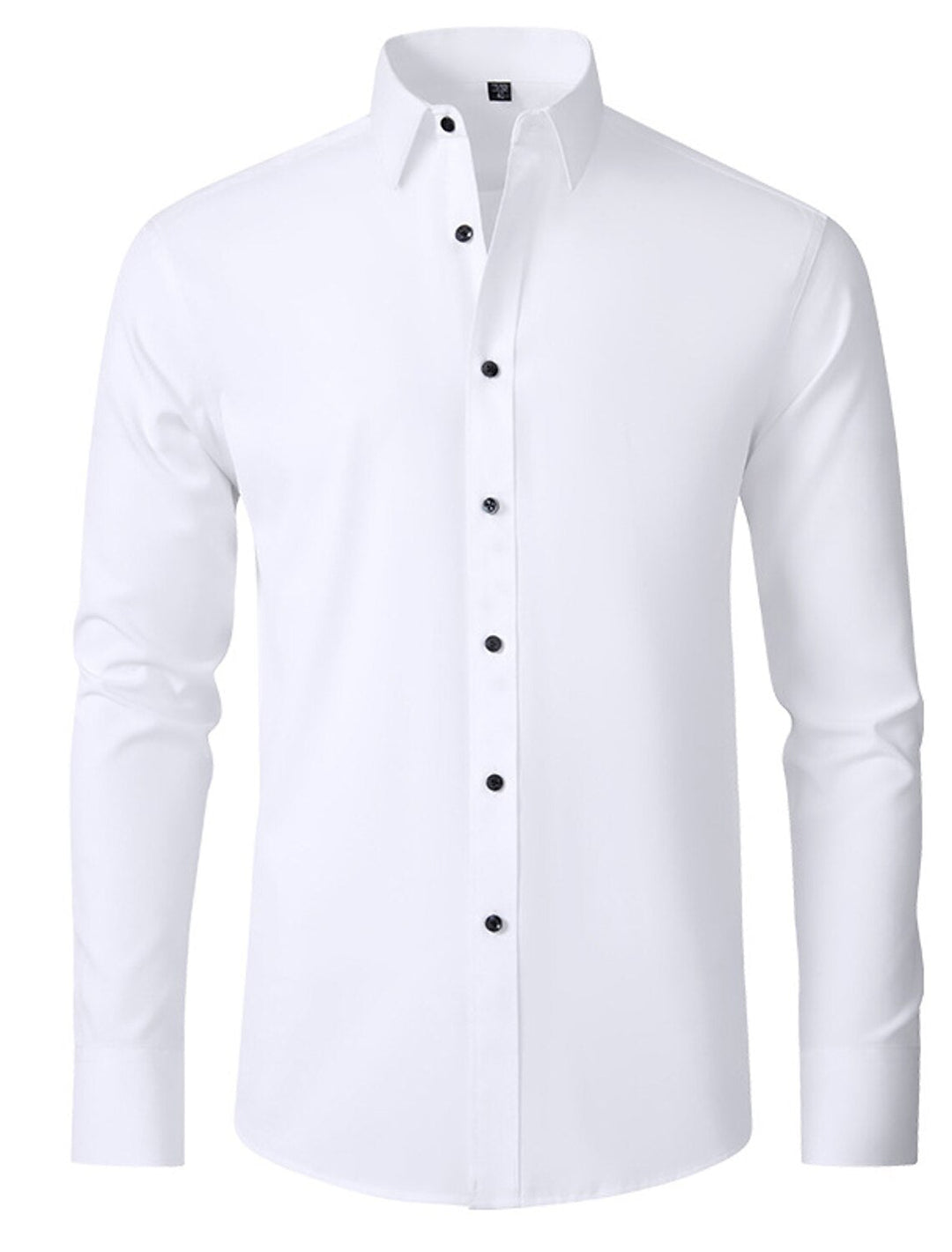 Chemise Classique à Manches Longues pour Homme, Couleur Unie, Blanche, Rouge, Noire, Violette, Rose