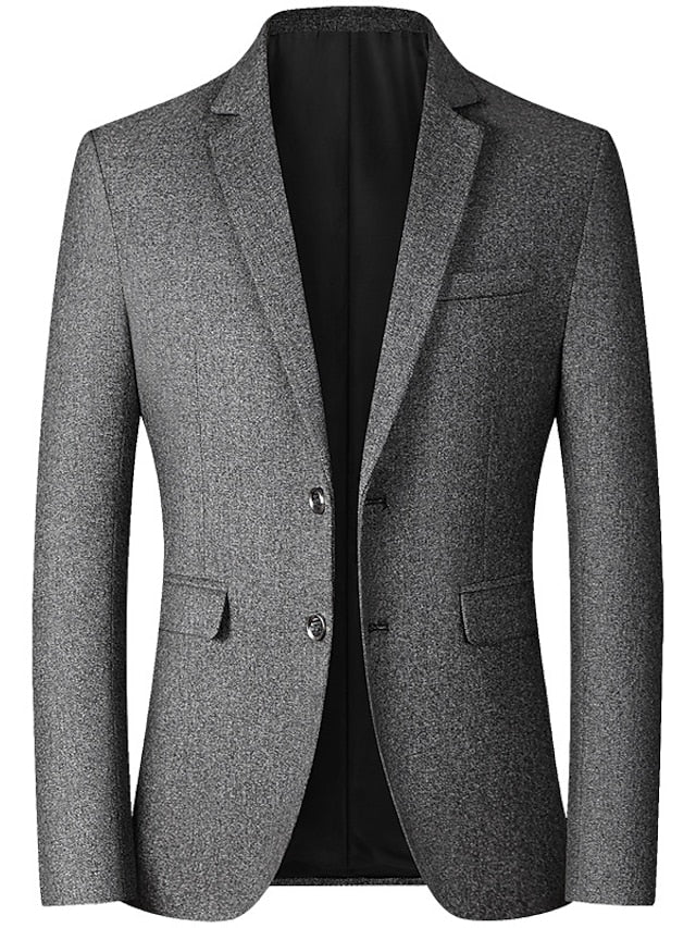 Veste Blazer à Deux Boutons à Coupe Ajustée pour Homme
