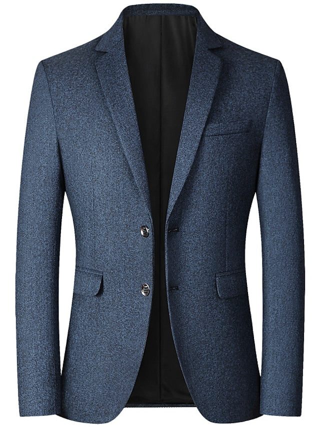 Veste Blazer à Deux Boutons à Coupe Ajustée pour Homme