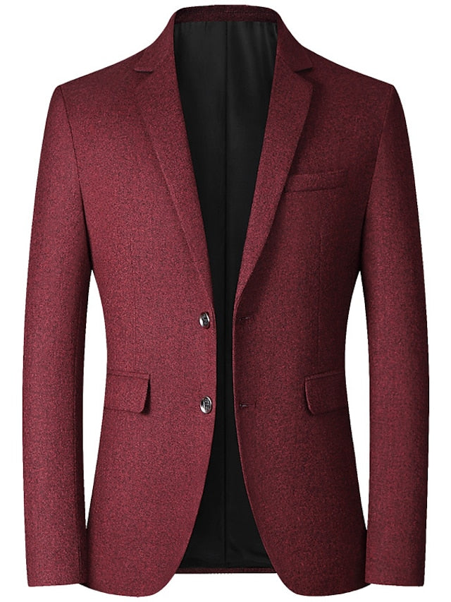 Veste Blazer à Deux Boutons à Coupe Ajustée pour Homme