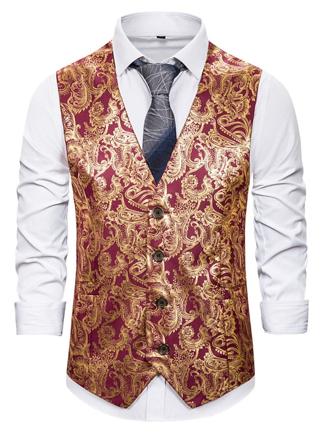 Gilet à Boutonnage Simple à Quatre Boutons pour Homme