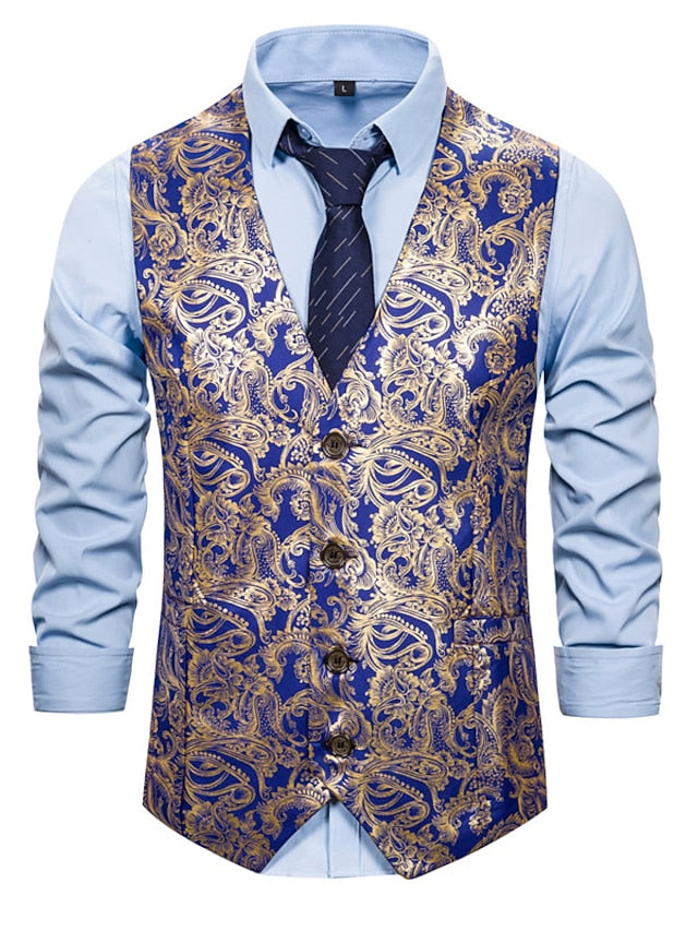 Gilet à Boutonnage Simple à Quatre Boutons pour Homme