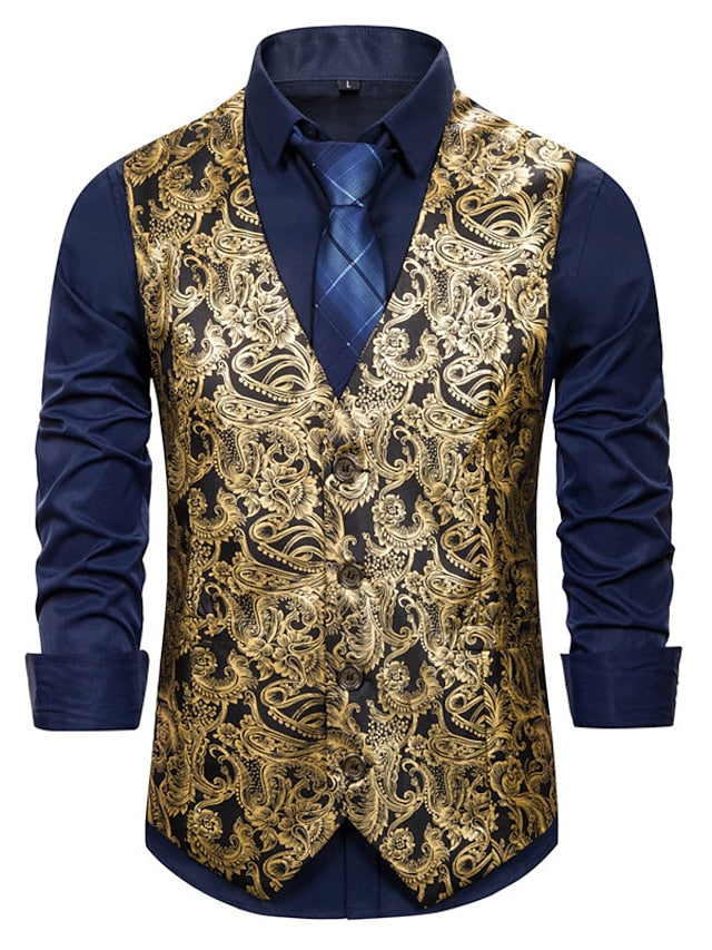 Gilet à Boutonnage Simple à Quatre Boutons pour Homme