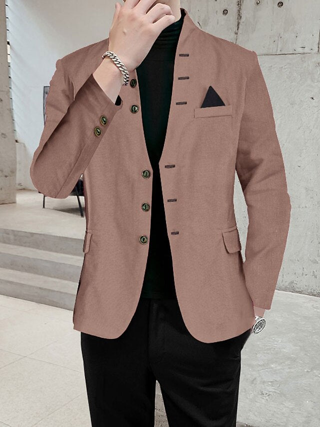 Veste Blazer à Trois Boutons Coupe Classique pour Homme