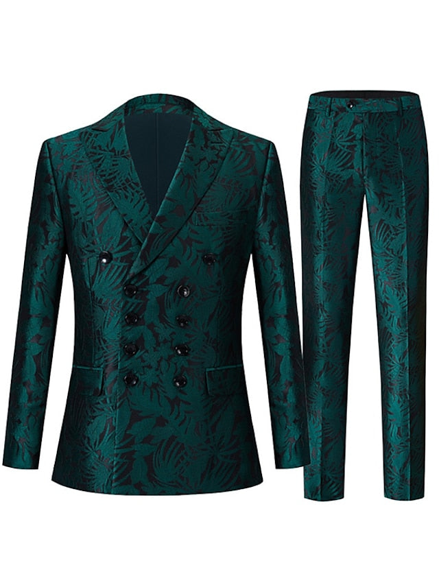 Costume de Mariage 2 Pièces à Boutons Croisés pour Hommes, Coupe Ajustée