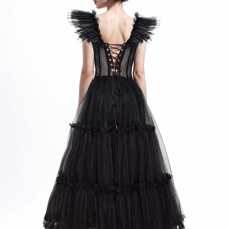 Robe de Bal Longue à Bretelles Spaghetti de Forme A-Line/Princess