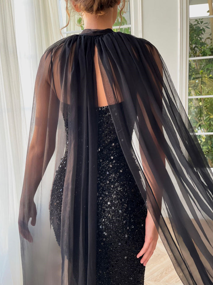 Robe de Bal Sirène/Trompette Sans Manches, Décolleté en Cœur, Longueur Au Sol, avec Cache-Cœur