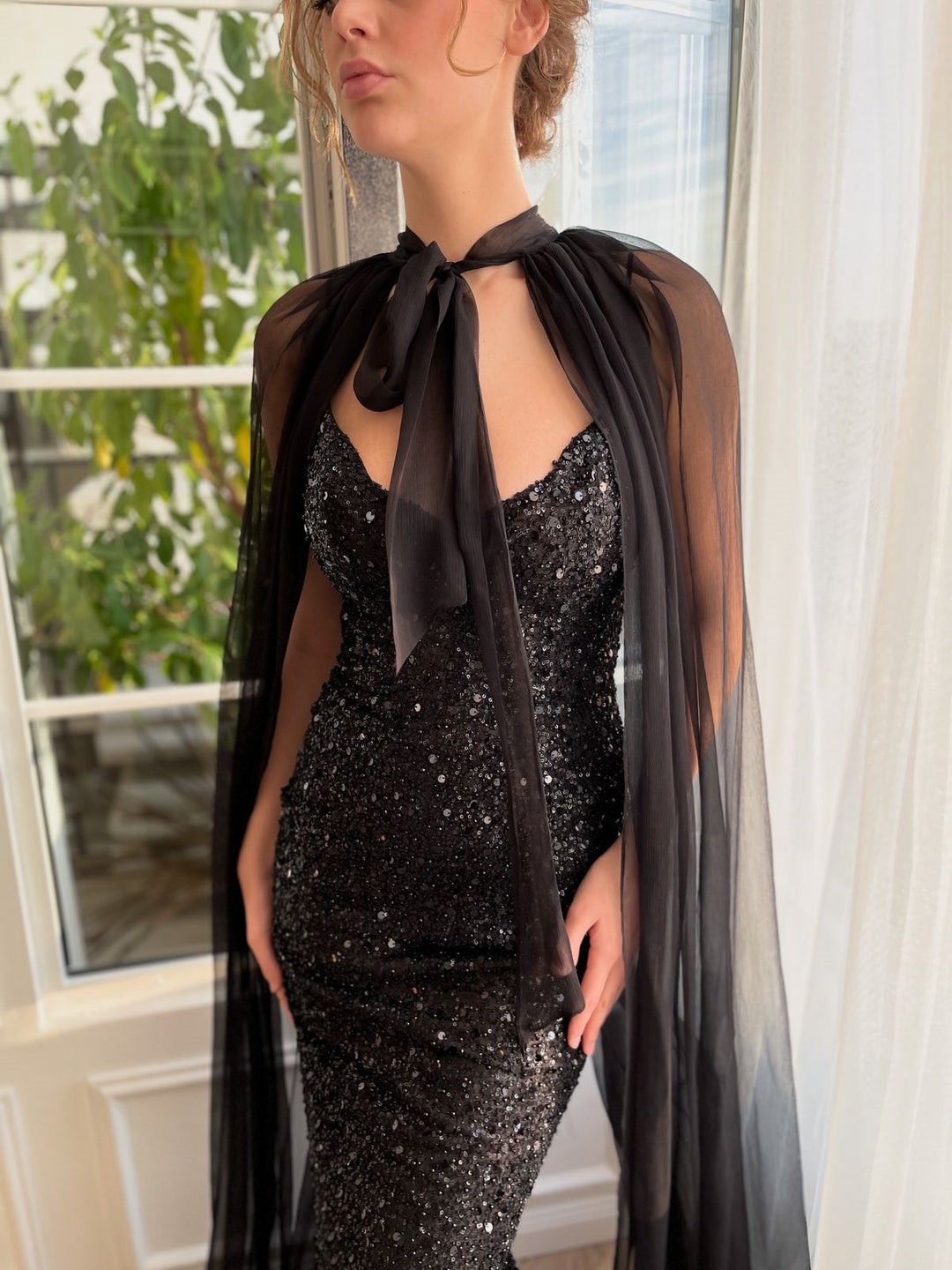 Robe de Bal Sirène/Trompette Sans Manches, Décolleté en Cœur, Longueur Au Sol, avec Cache-Cœur