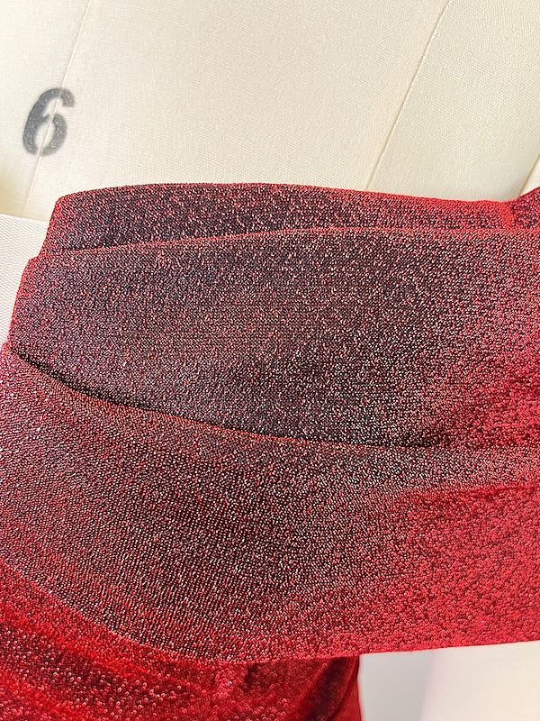 Robe de Soirée Trapèze/Princesse à Épaules Dénudées et Traîne avec Paillettes