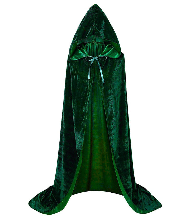 Costume de Cosplay de Mascarade de Cape de Sorcière de Couleur Unie