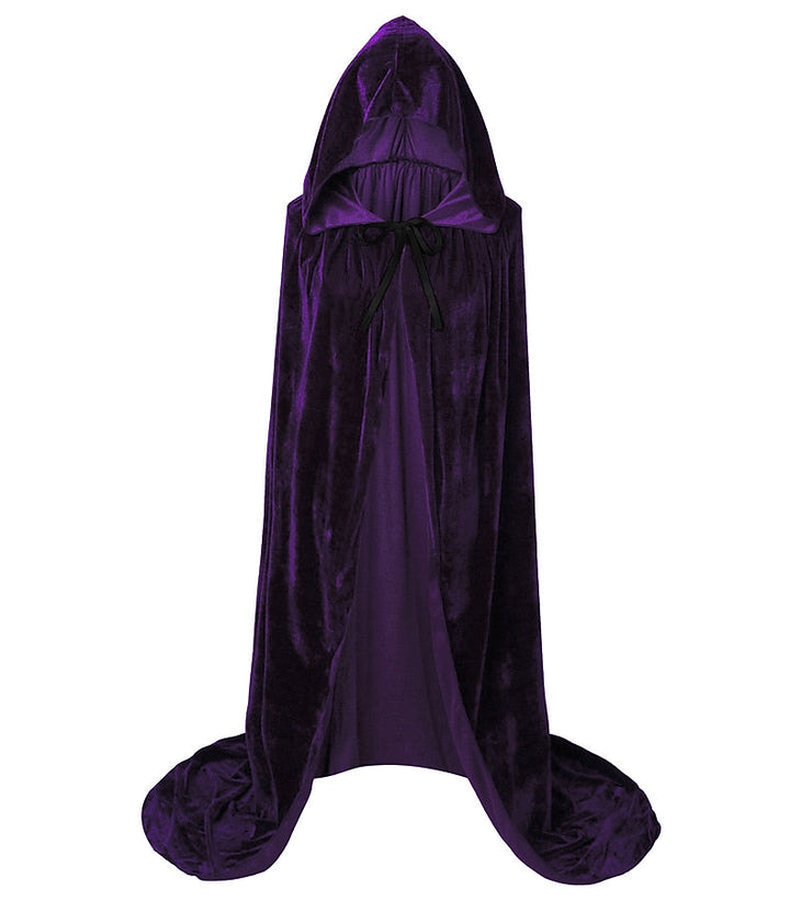 Costume de Cosplay de Mascarade de Cape de Sorcière de Couleur Unie