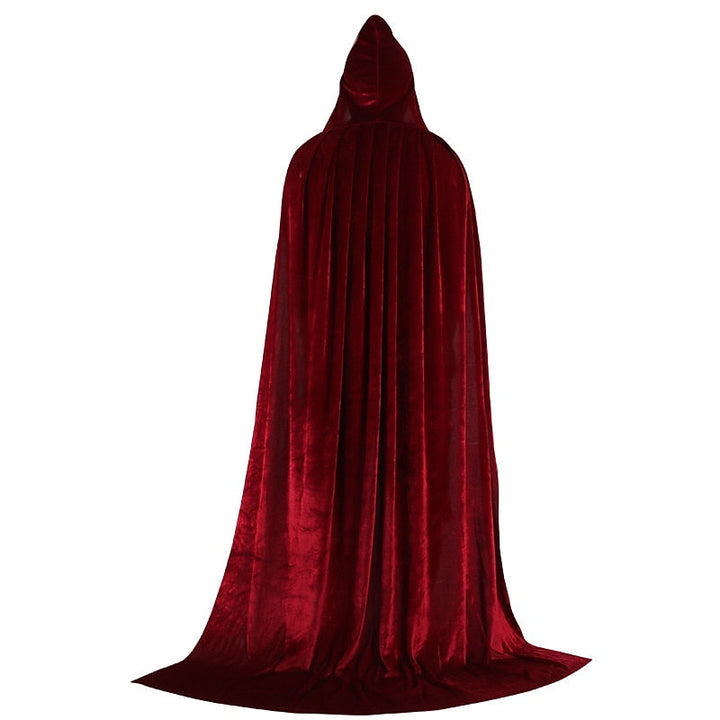 Costume de Cosplay de Mascarade de Cape de Sorcière de Couleur Unie