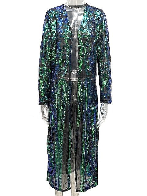 Robe Fourreau/Colonne à Col Bijou, Longueur Thé, Vintage, avec Paillettes