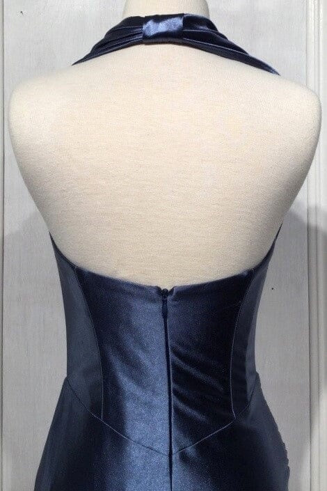 Robes de soirée sirène/trompette sans bretelles, longueur au sol, avec fente latérale, plis et châle amovible