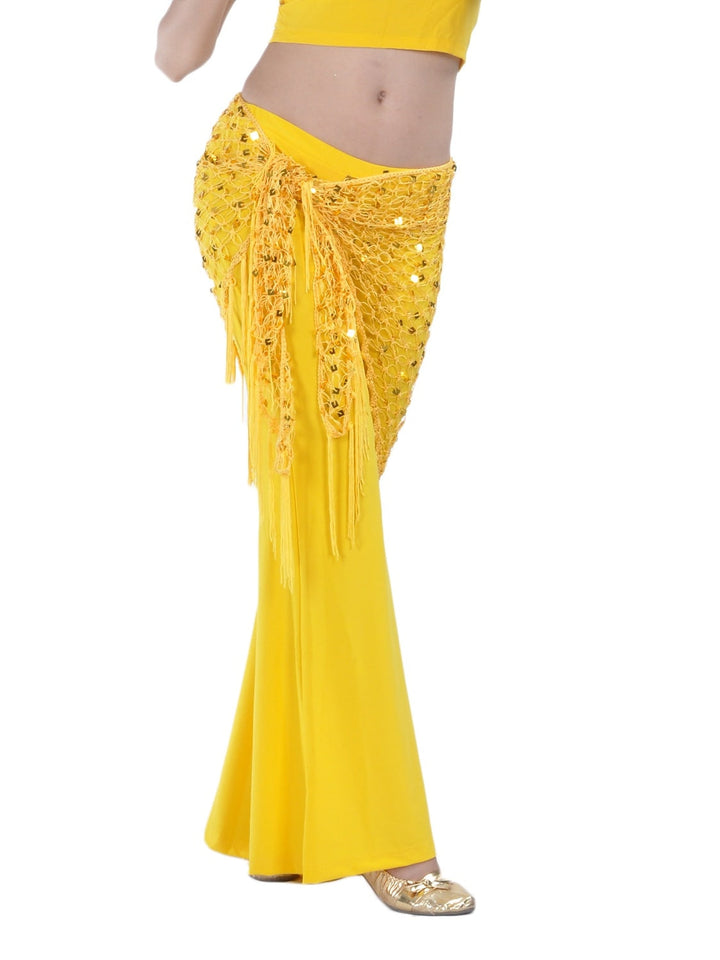 Foulard de Danse Du Ventre à Pompons pour Femme, Entraînement en Chinlon