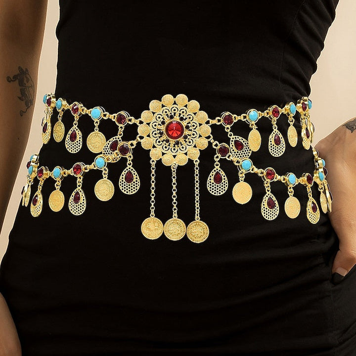 Danse Du Ventre Accessoires de Danse Ceinture Paillettes Cristal / Strass Chaîne en Métal Performance pour Femmes