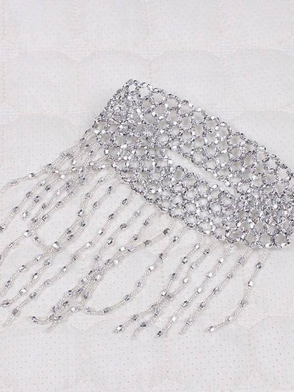 Accessoires de Danse Du Ventre Collier Épissage de Couleur Pure Performance D'Entraînement pour Femmes