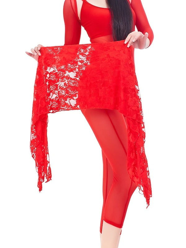 Foulard de Danse Du Ventre en Dentelle pour Femme, en Mousseline de Soie, pour Entraînement