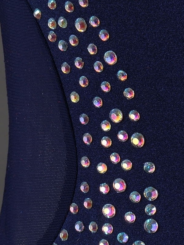 Vêtements de Danse pour Femmes Robe de Danse Latine Salsa Cristaux / Strass Women鈥Ʀ® Performance Sans Manches Haut Spandex