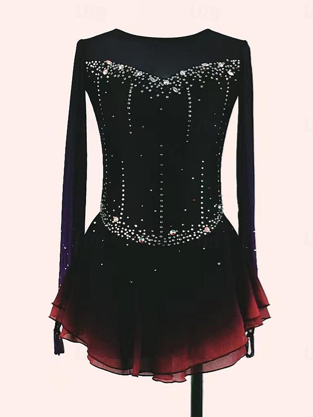 Robe de Patinage Artistique pour Femmes et Filles, Vêtements de Danse, Maille, Élasthanne, Entraînement, Pratique, Patinage Professionnel