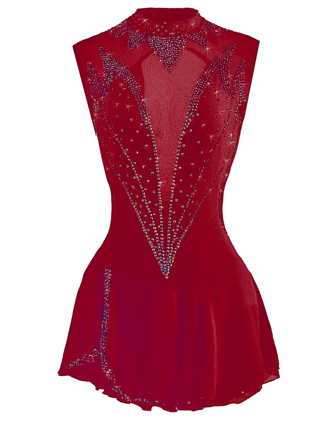 Robe de Patinage Artistique pour Femmes et Filles, Vêtements de Danse Sur Glace, Vêtements de Compétition à Haute Élasticité, Patinage Artistique Sur Glace en Cristal/Strass