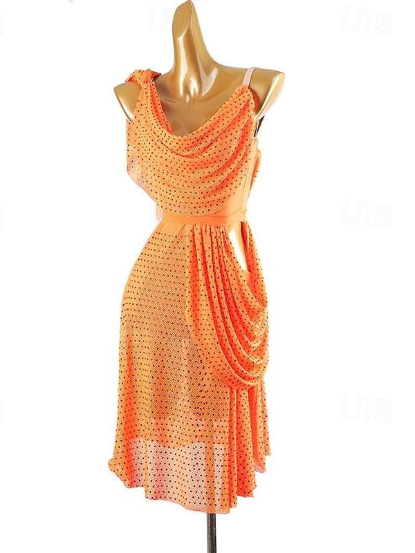 Robe de Danse Latine pour Femmes, Vêtements de Compétition pour Danse Rumba Salsa