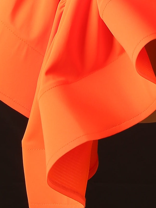 Robe De Danse Latine Salsa Couleur Pure, Cristaux/Strass, Pour Femme, Tenue D'Entraînement, Sans Manches, En Chinlon Et Élasthanne