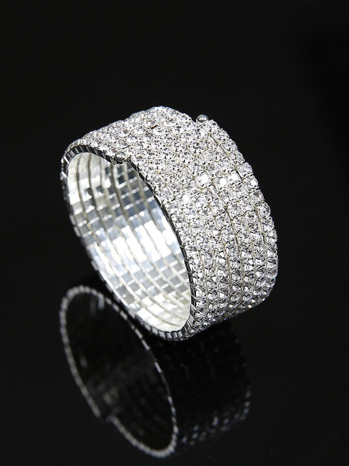 Accessoires de Danse Soutien-Gorge Strass Paillettes Chaîne en Métal Femmes Performance Formation Sans Manches Haute Alliage