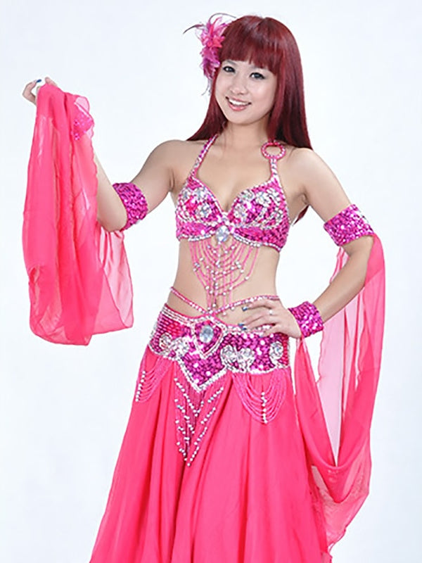 Accessoires de Danse Bracelets Couleur Pure Épissage Paillette Performance Femme Entraînement Polyester Pailleté