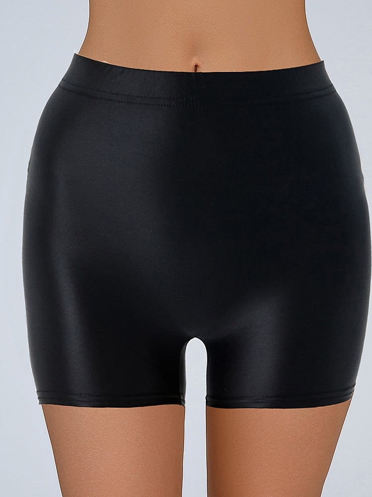 Accessoires de Danse Short de Pole Dance en Nylon à Épissure de Couleur Pure pour Femme
