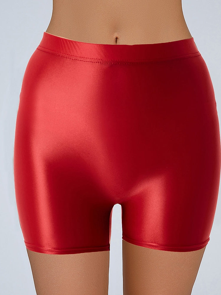 Accessoires de Danse Short de Pole Dance en Nylon à Épissure de Couleur Pure pour Femme