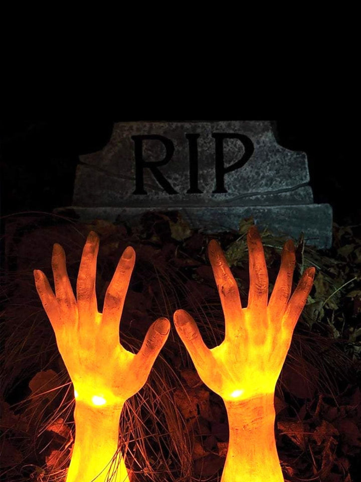 Lumières Lumineuses à Main de Zombie Alimentées à L'Énergie Solaire Accessoires de Décoration D'Horreur D'Halloween