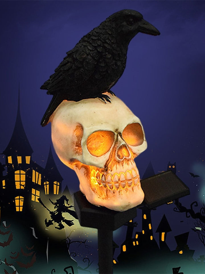 Lanterne Décorative à Insérer Au Sol de la Pelouse en Forme de Citrouille Solaire D'Halloween