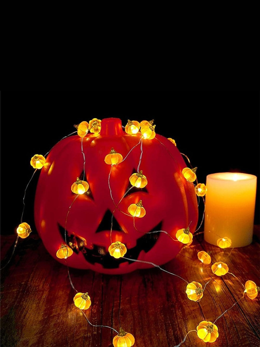 Guirlande Lumineuse led 3D en Forme de Citrouille pour Halloween