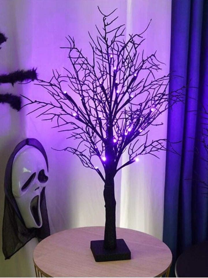 Décoration D'Arbre de Paysage à led Violet Effrayant pour Halloween