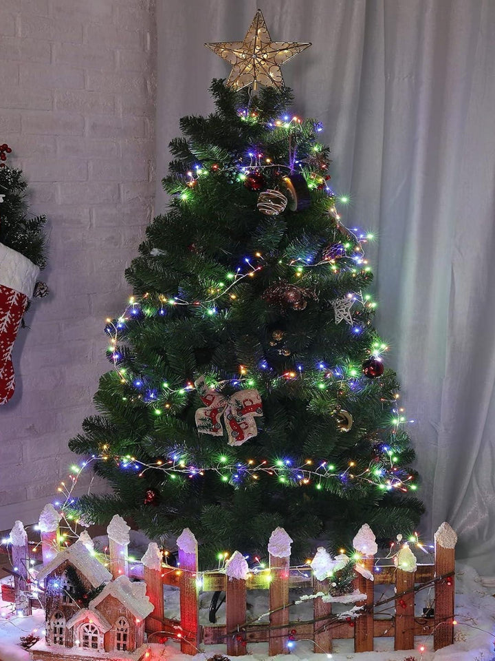 Guirlande Lumineuse Solaire à led en Fil de Cuivre Étanche pour Décoration de Jardin