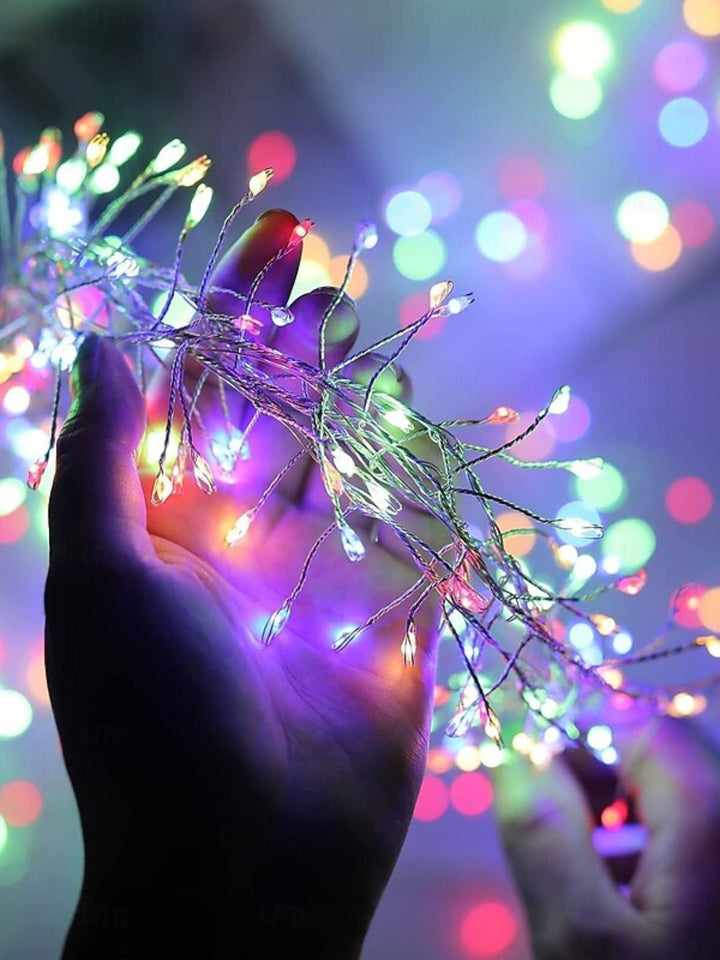 Guirlande Lumineuse Solaire à led en Fil de Cuivre Étanche pour Décoration de Jardin