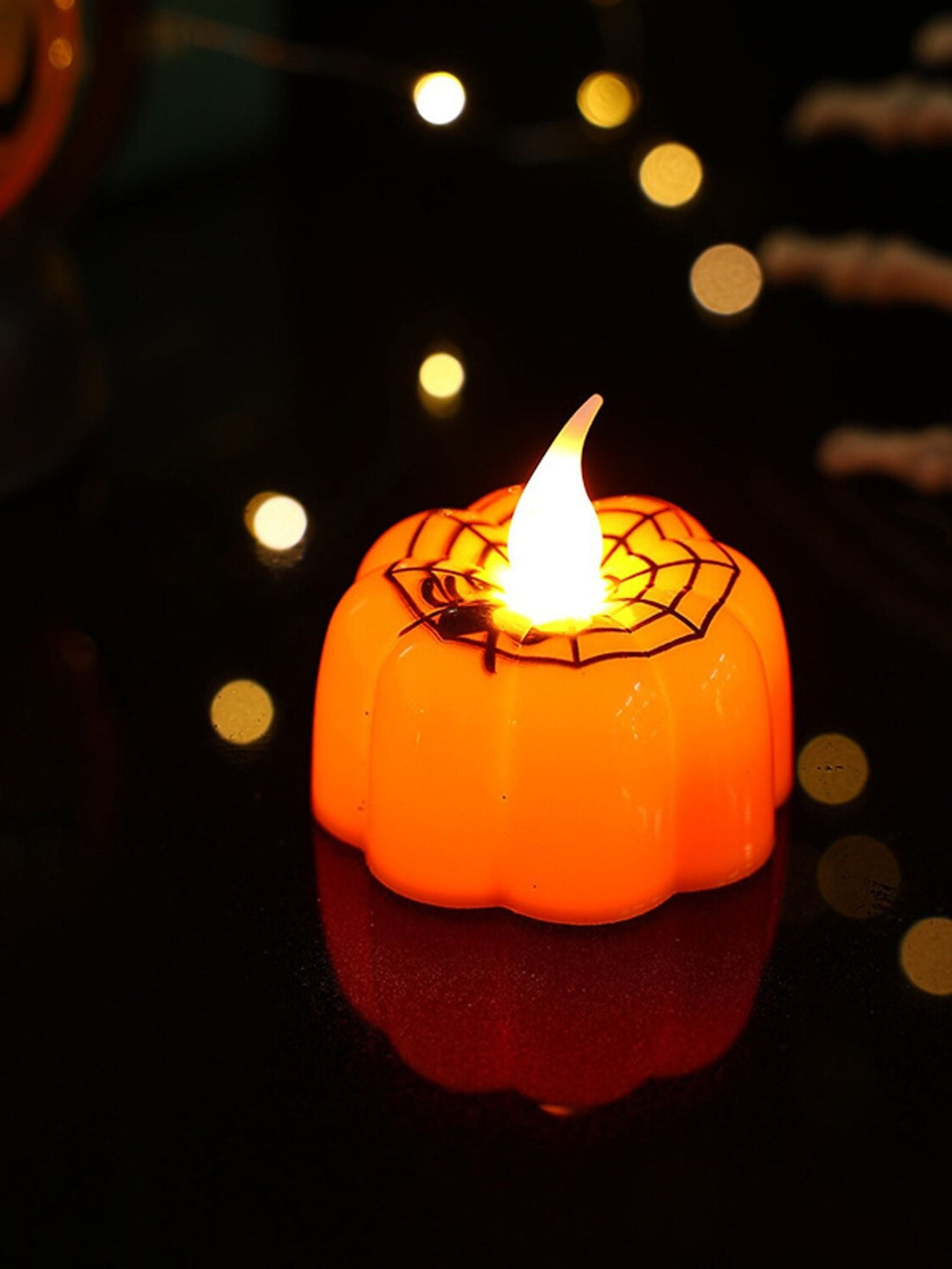 Bougie Citrouille Mignonne D'Halloween, Lumière Ambiante à led, Accessoire de Décoration de Fête