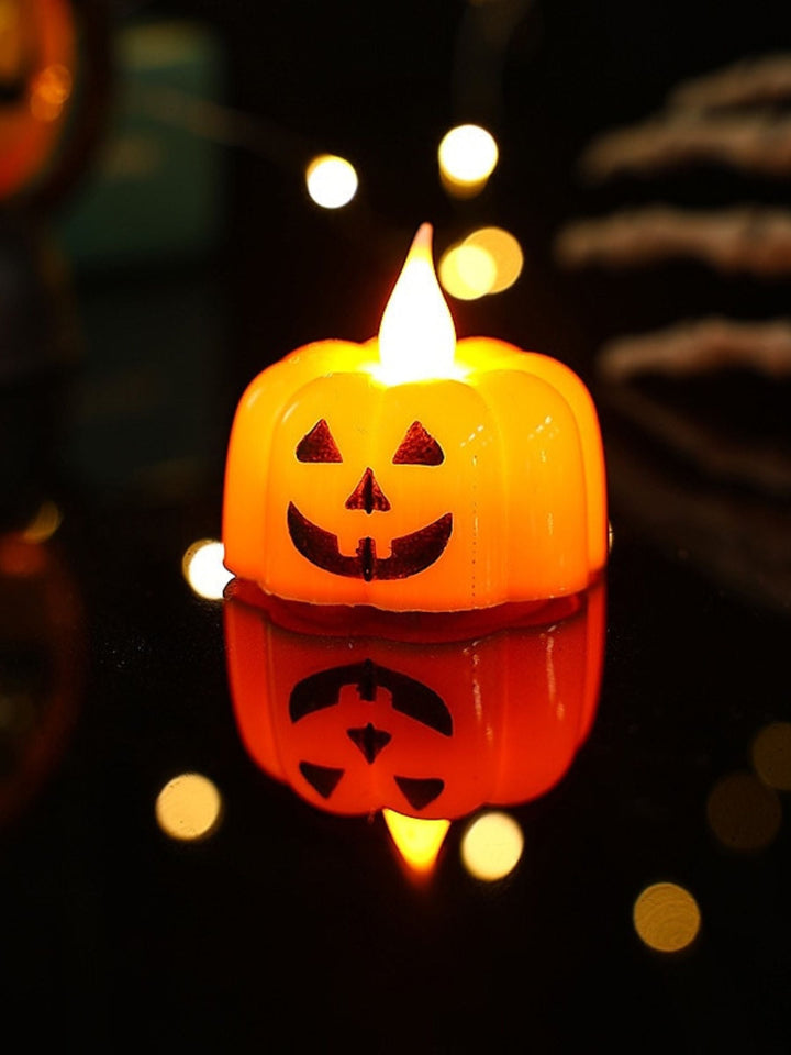 Bougie Citrouille Mignonne D'Halloween, Lumière Ambiante à led, Accessoire de Décoration de Fête