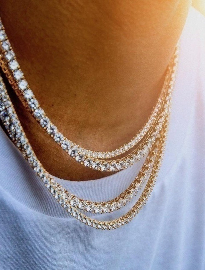 Collier Chaîne Pour Homme Avec Strass