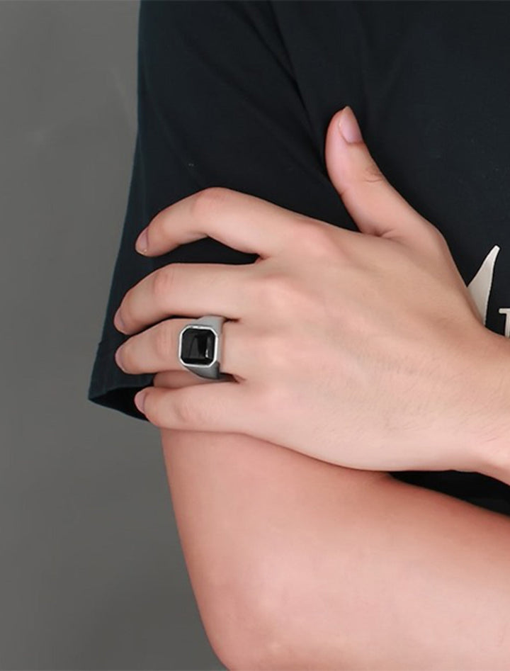 Bagues Décontractées Pour Hommes à Taille Émeraude